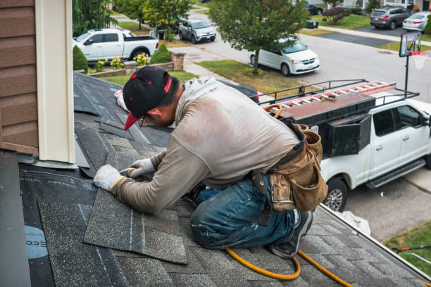 Professional Flat Roof Repair technician working in Ontario Center, NY